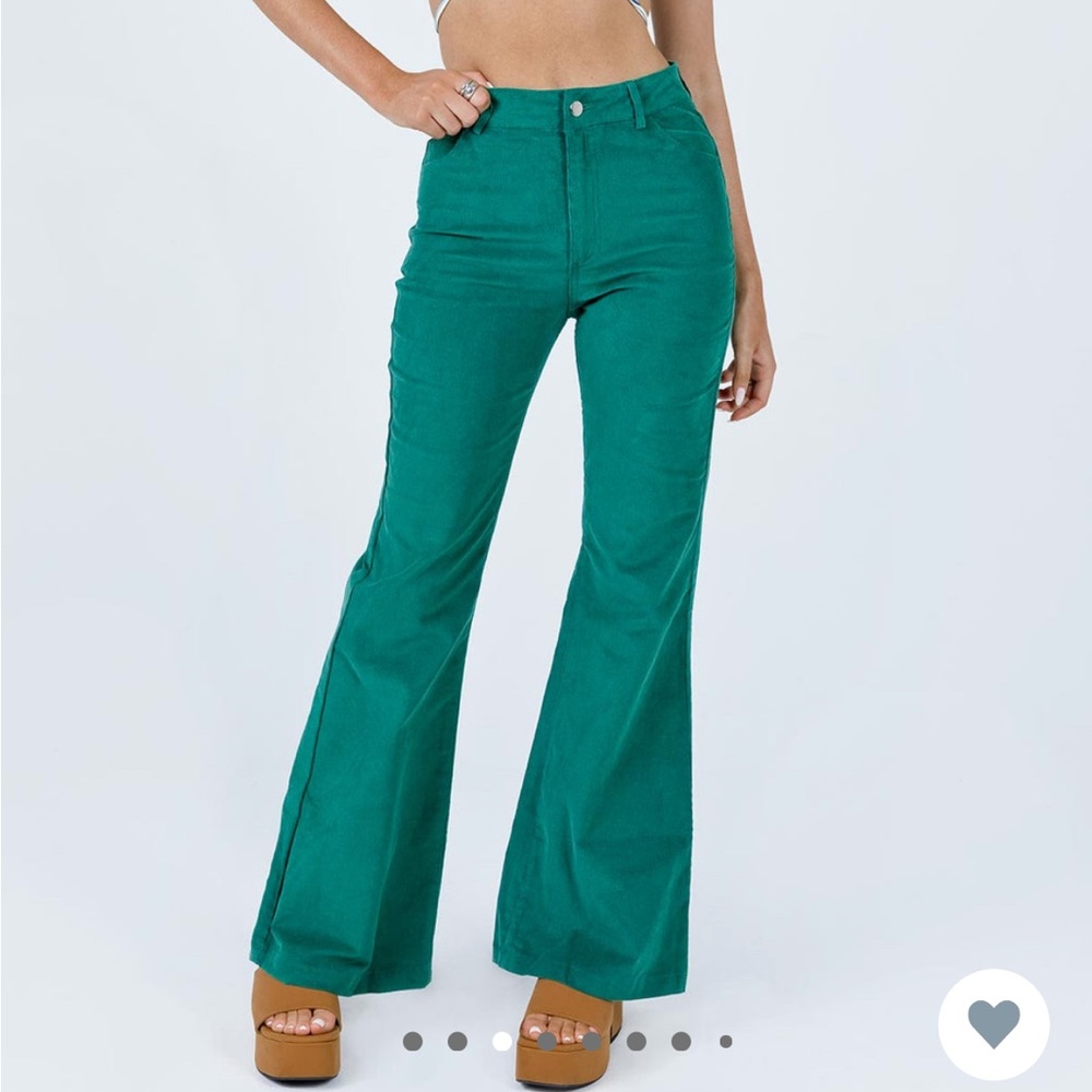 Princess Polly Green Boot Cut Jeans